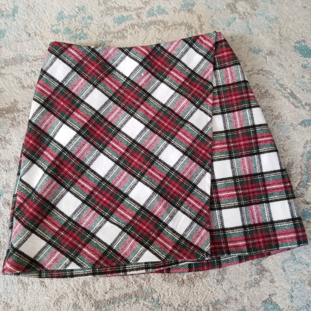 Hollister high waisted plaid shirt XS
